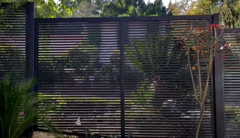 A Dark Grey Aluminium Fence
