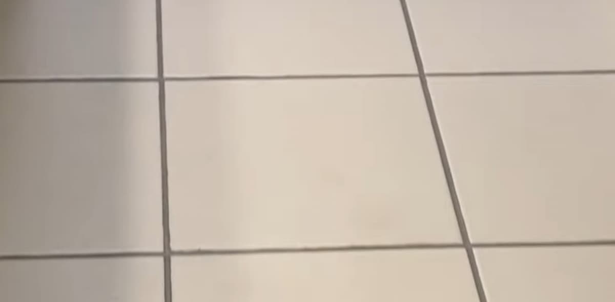 White Painted Bathroom Tile Floors